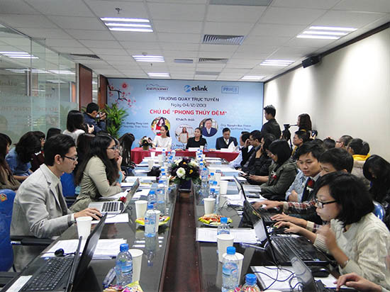 Đang diễn ra Trường quay trực tuyến Phong thủy đệm