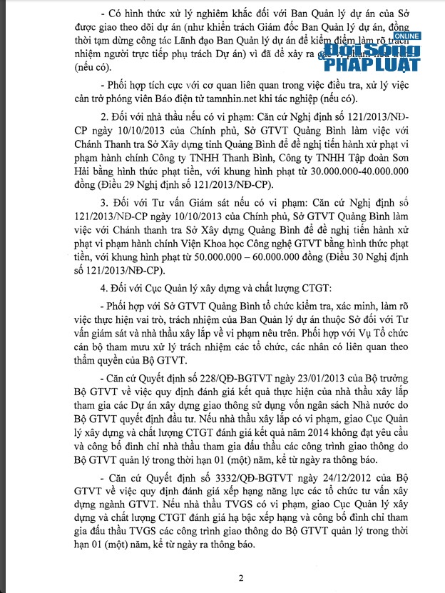 Bộ trưởng Thăng “hỏa tốc” chỉ đạo xử lý vấn đề báo ĐSPL nêu Bộ trưởng Thăng “hỏa tốc” chỉ đạo xử lý vấn đề báo ĐSPL nêu