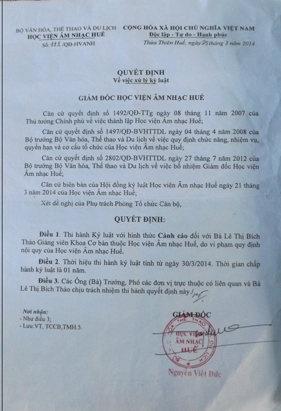 Những “động trời” chưa được tiết lộ về Học viện Âm nhạc Huế