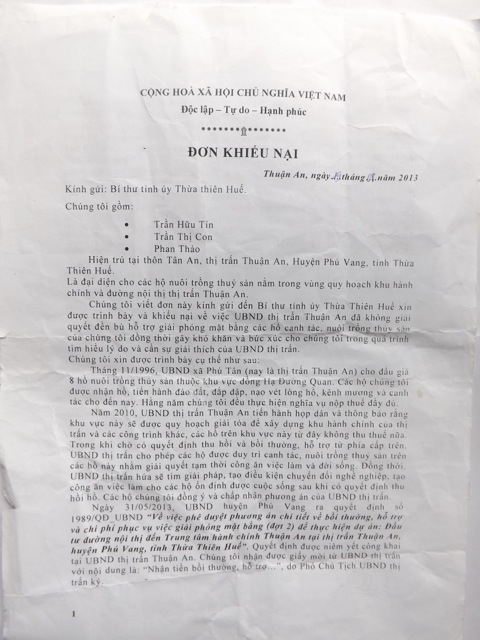 Huế: Dân mừng hụt tiền hỗ trợ vì cán bộ tắc trách