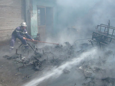 Đà Nẵng: Cháy lớn tại xí nghiệp môi trường Ngũ Hành Sơn