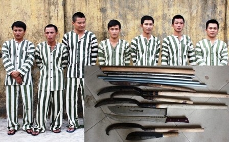 Nhóm đối tượng dùng mã tấu chém đứt tay đối thủ sa lưới