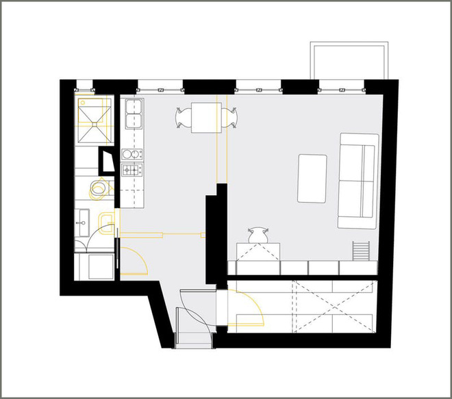 Bí mật của căn hộ 40m² nhìn đâu cũng đầy ắp đồ đạc mà vẫn siêu gọn gàng - Ảnh 7. Bí mật của căn hộ 40m² nhìn đâu cũng đầy ắp đồ đạc mà vẫn siêu gọn gàng - Ảnh 7.