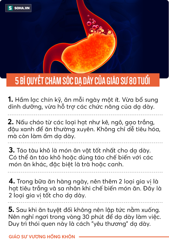 Giáo sư 80 tuổi tiết lộ bí quyết tự chữa bệnh dạ dày giúp ông khỏe mạnh, trường thọ - Ảnh 1. Giáo sư 80 tuổi tiết lộ bí quyết tự chữa bệnh dạ dày giúp ông khỏe mạnh, trường thọ - Ảnh 1.