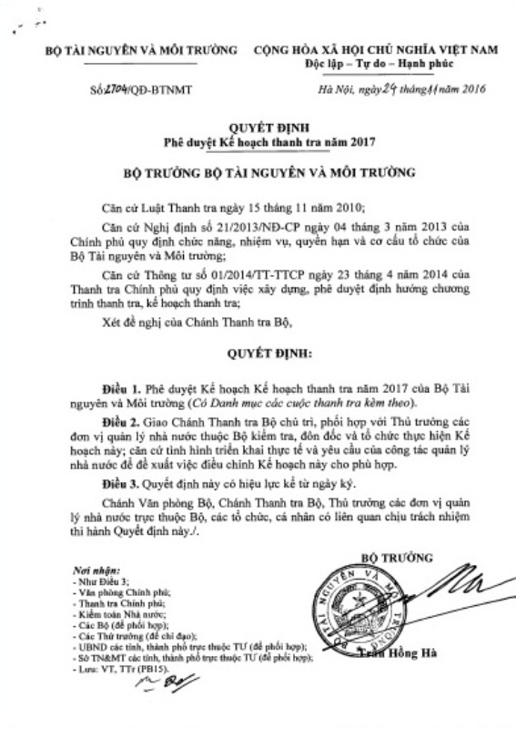 Pháp luật - Vụ Phó Cục trưởng mất tiền: Tổng cục Môi trường thanh tra những gì ở Long An?