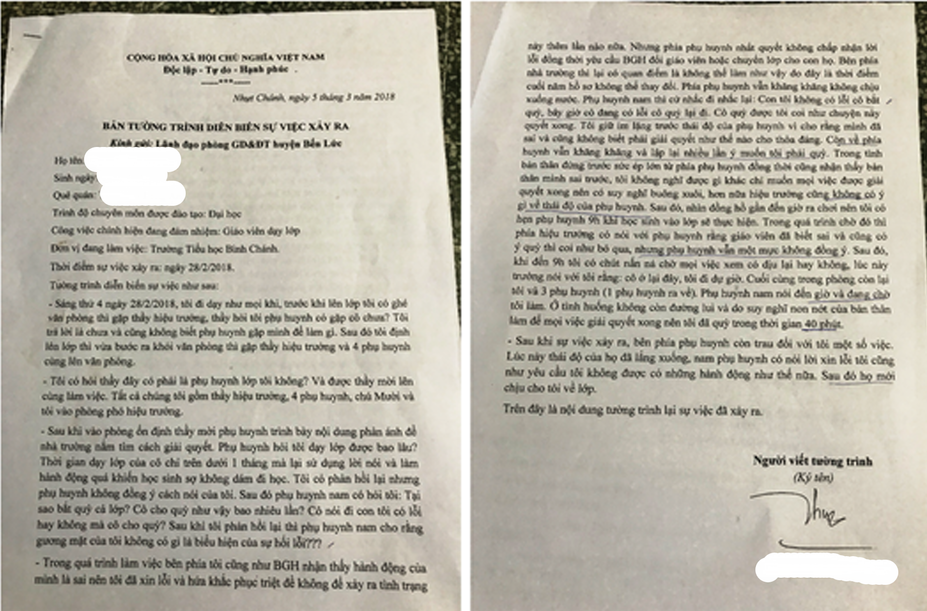 Giáo dục - Cô giáo bị ép quỳ xin lỗi phụ huynh: 'Tôi không muốn nói thêm về chuyện này nữa'