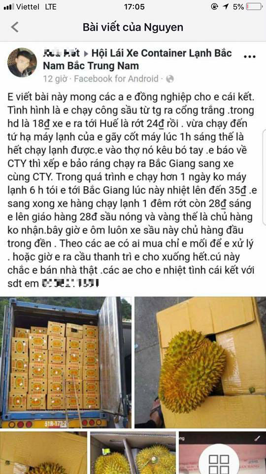 Cộng đồng mạng - Tài xế nói gì về việc bán sầu riêng hỏng, cứng đơ cho người dân?