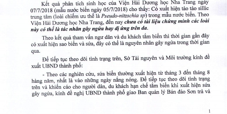Tin nhanh - Vụ mẩn ngứa hàng loạt khi tắm biển Đà Nẵng: Tiết lộ về kết quả phân tích