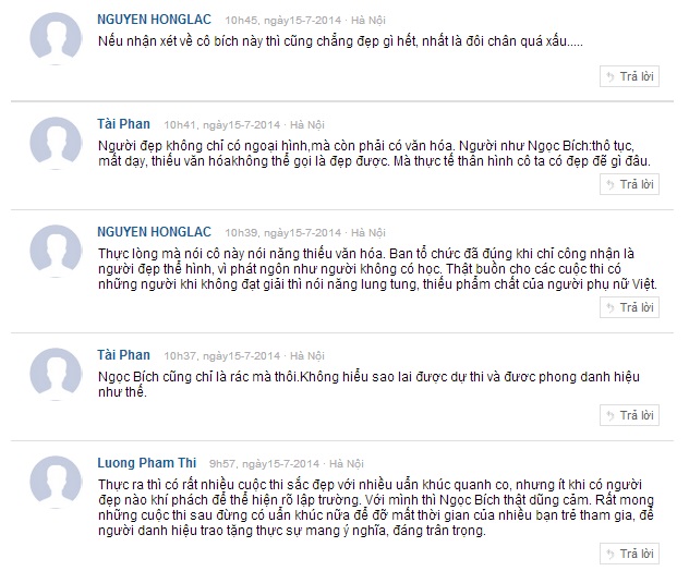 Cư dân mạng đồng loạt lên án người đẹp vứt danh hiệu Cư dân mạng đồng loạt lên án người đẹp vứt danh hiệu