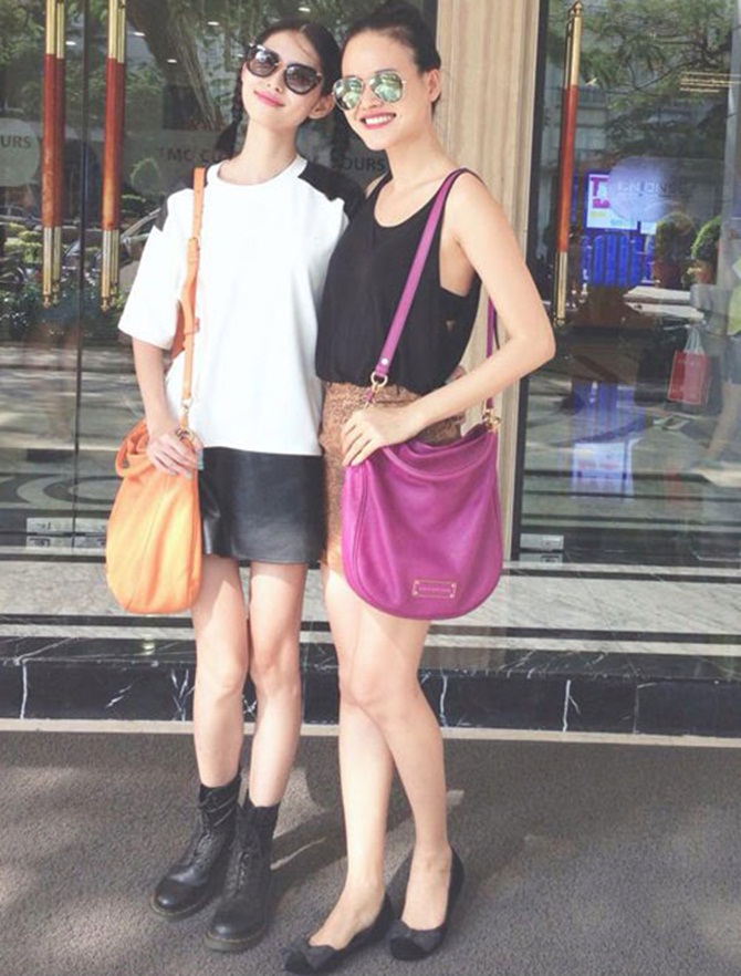 Sao Việt diễn áo hai dây trể nải quyến rũ