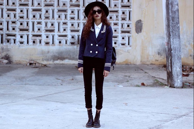 Học cách phối đồ gam đen trắng của hot Lookbook Vũ Thiên