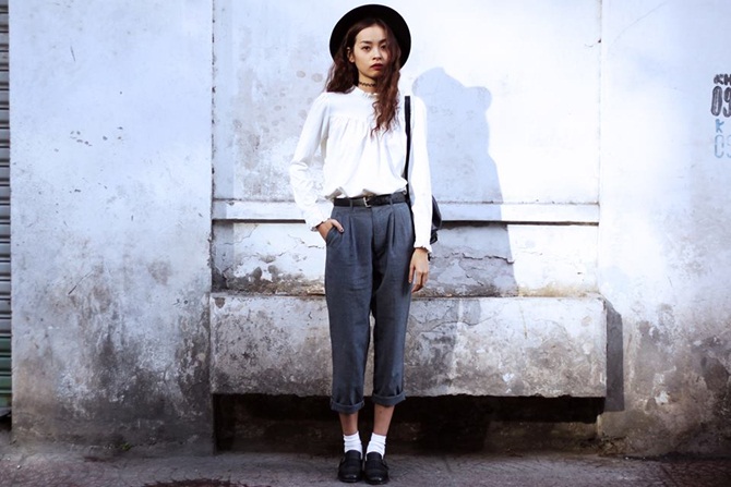 Học cách phối đồ gam đen trắng của hot Lookbook Vũ Thiên