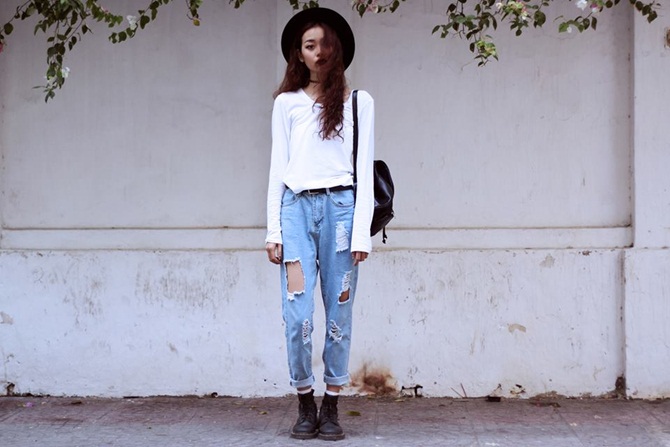 Học cách phối đồ gam đen trắng của hot Lookbook Vũ Thiên