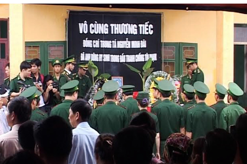 Lễ truy điệu hai chiến sỹ hy sinh tại cửa khẩu Bắc Phong Sinh