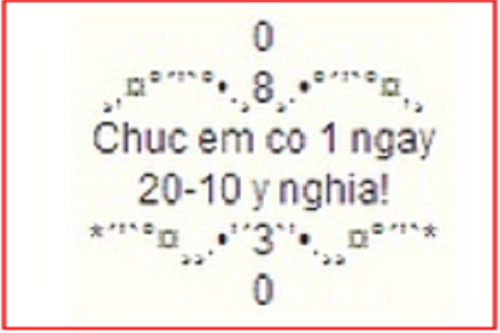 Những tin nhắn hình 20/10 