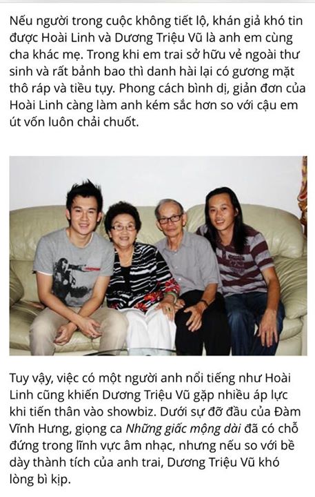 Hoài Linh bức xúc vì Zing “phán” Triệu Vũ là em cùng cha khác mẹ