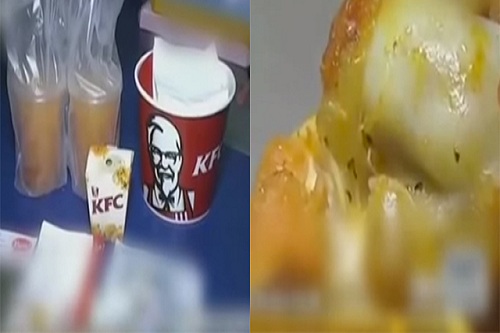 Kinh hãi dòi bò lúc nhúc trong cánh gà KFC Kinh hãi dòi bò lúc nhúc trong cánh gà KFC