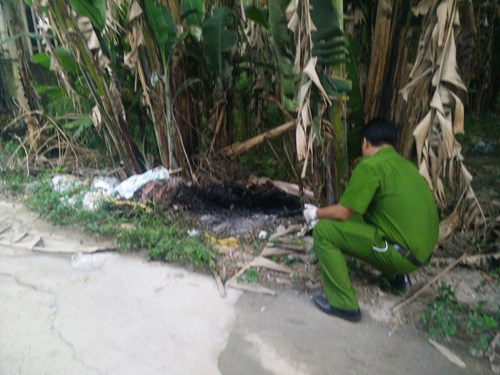 TP.HCM: Thi thể bị đốt cháy đen trong bụi chuối TP.HCM: Thi thể bị đốt cháy đen trong bụi chuối