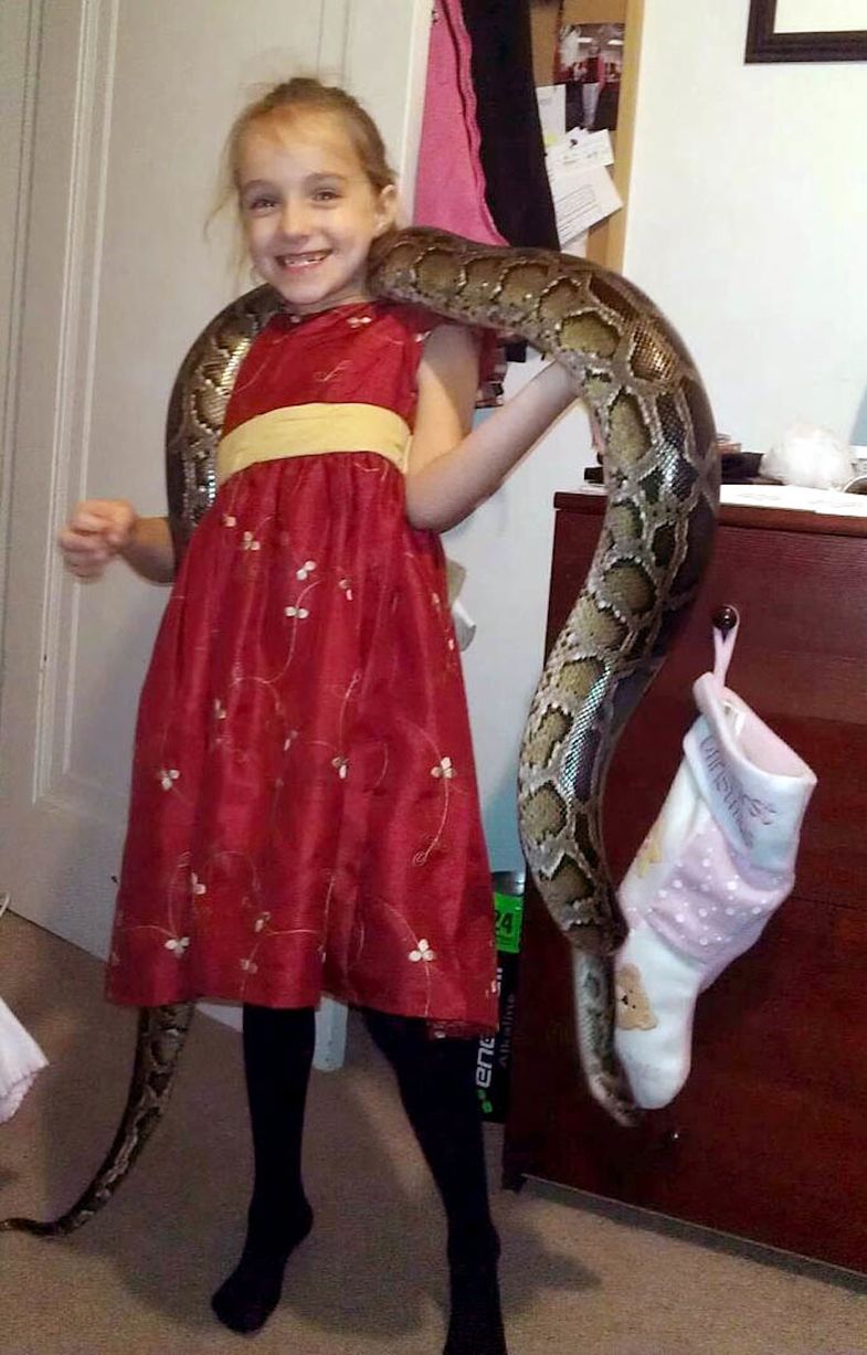 Bé 9 tuổi sống cùng 30 con rắn