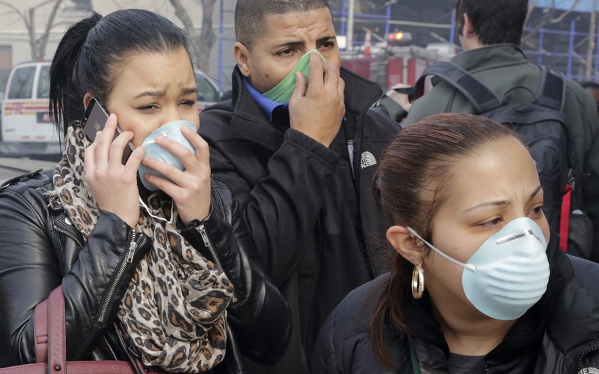 Hiện trường vụ sập tòa nhà ở New York