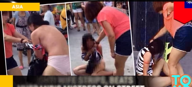 Kinh hoàng màn đánh ghen, lột trần tình địch giữa phố