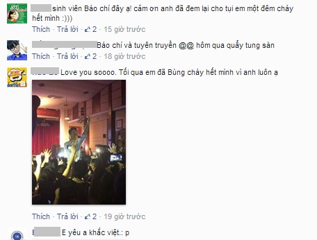 Fans khản tiếng vì hò hét tên Khắc Việt