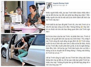 Angela Phương Trinh giàu sang,phú quý vẫn để ba mẹ bán ốc,bán xôi