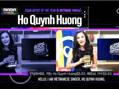 Hồ Quỳnh Hương được vinh danh tại MAMA 2014