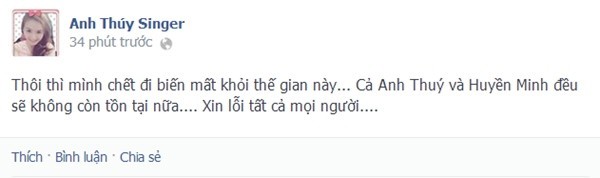 Minh Thúy Mây Trắng đòi tự tử, xin rút khỏi X-Factor Minh Thúy Mây Trắng đòi tự tử, xin rút khỏi X-Factor