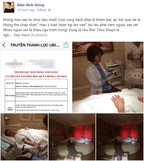 Facebook sao 24h: Mr Đàm bị bệnh máu không tuần hoàn kịp lên não