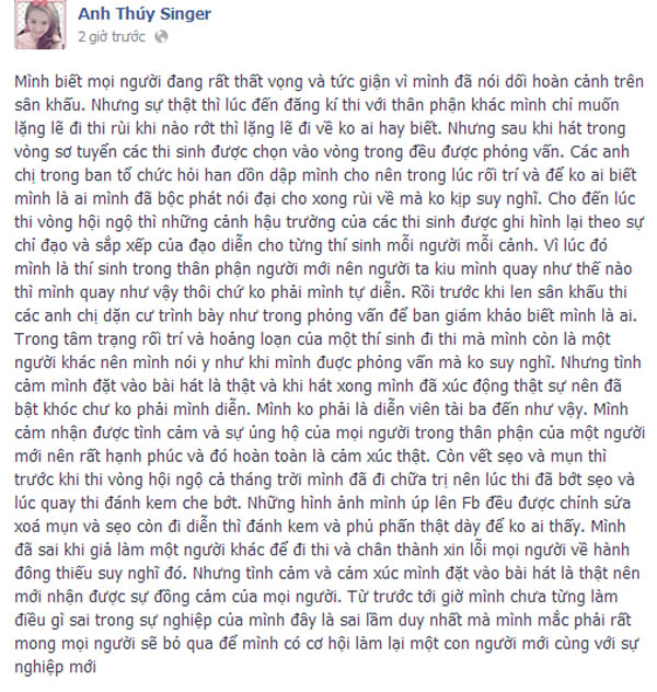 Anh Thúy Mây Trắng đòi tự tử, xin rút khỏi X-Factor Anh Thúy Mây Trắng đòi tự tử, xin rút khỏi X-Factor
