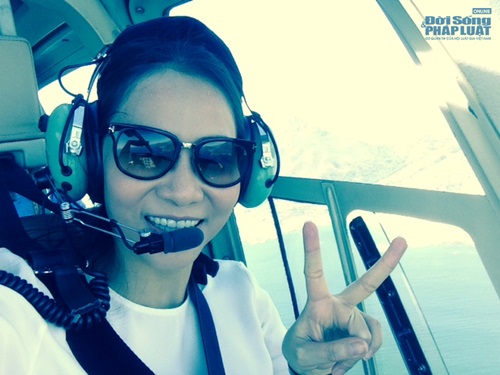 Thu Minh và chồng 