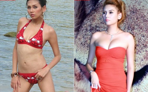 Những  vòng 1 căng xẹp bất thường của mỹ nhân Việt