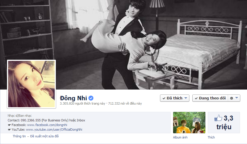 Top 10 fanpage triệu lượt like của sao Việt