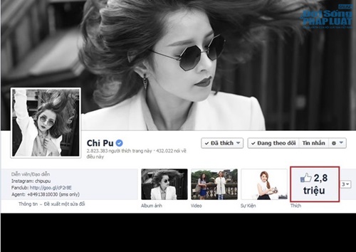 Top 10 fanpage triệu lượt like của sao Việt