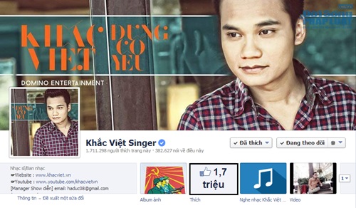 Top 10 fanpage triệu lượt like của sao Việt