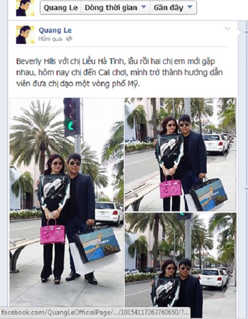 Quang Lê đi sắm đồ hiệu cùng nữ đại gia Hà Tĩnh Quang Lê đi sắm đồ hiệu cùng nữ đại gia Hà Tĩnh