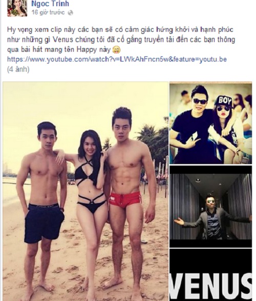 Clip: Ngọc Trinh diện áo ngực  nhảy sexy trên nền nhạc Happy