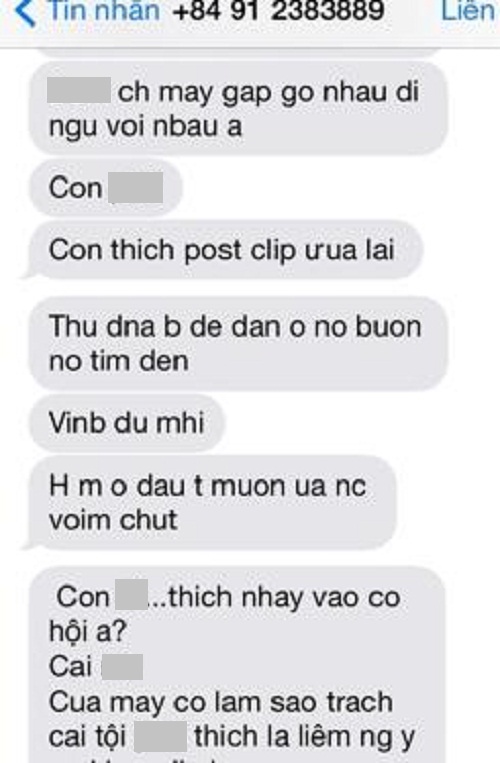 Bảo Thy tung tin nhắn Tâm Tít ăn nói thô tục mắng chửi anh Trai Bảo Thy tung tin nhắn Tâm Tít ăn nói thô tục mắng chửi anh Trai