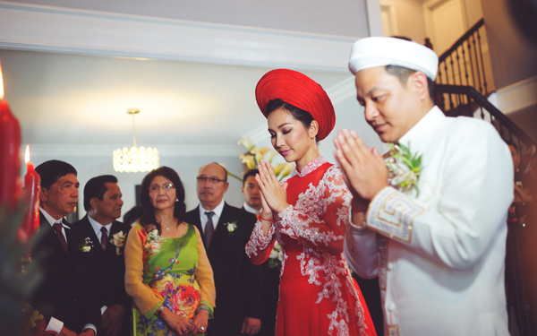 Kim Hiền nở nụ cười hạnh phúc trong ngày cưới