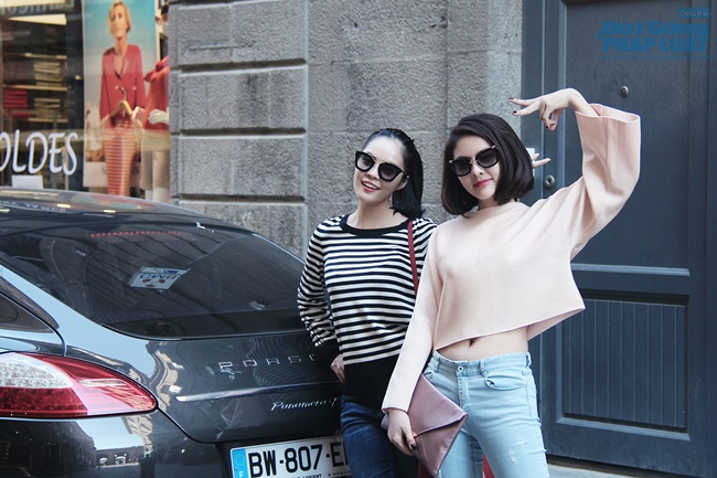 Vân Trang khoe eo thon 