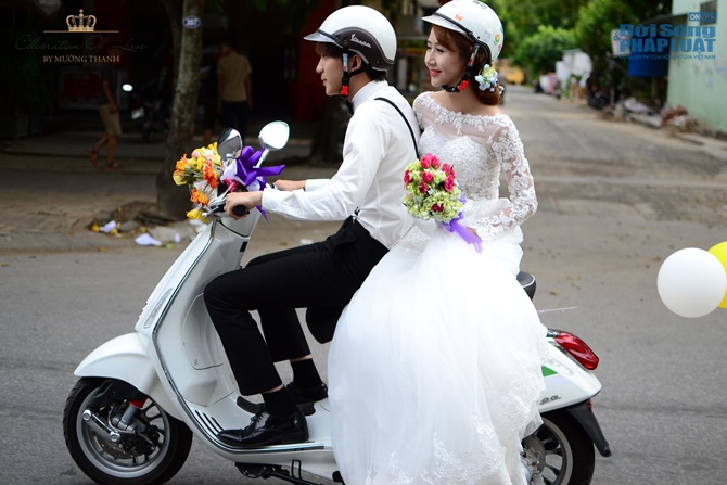 Quỳnh Anh Shyn, Bê Trần tham gia diễu hành rước dâu quanh TP Vinh