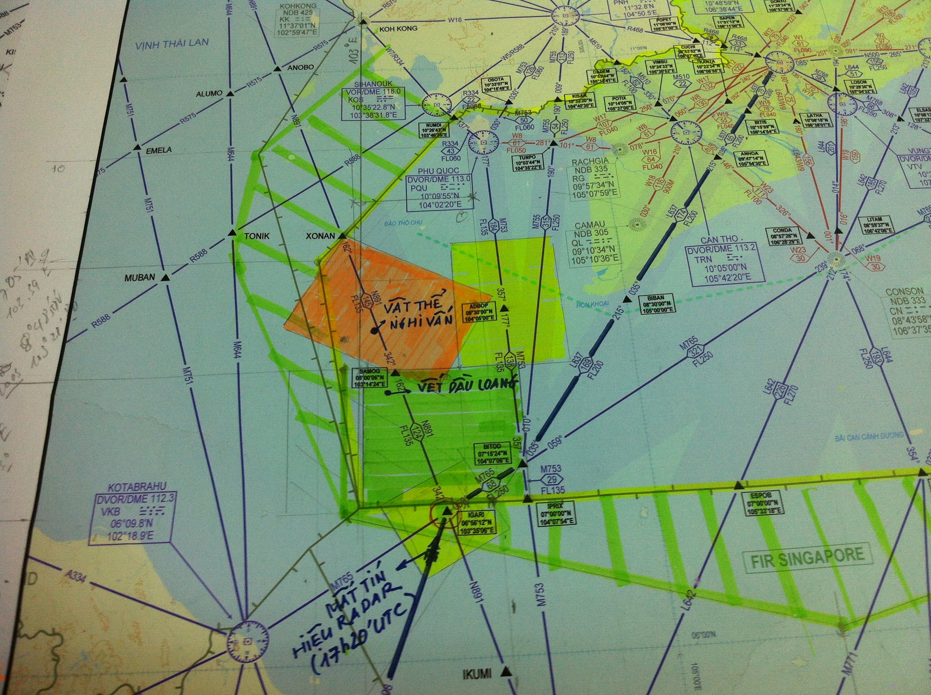 34 máy bay, 40 tàu tham gia tìm kiếm máy bay mất tích
