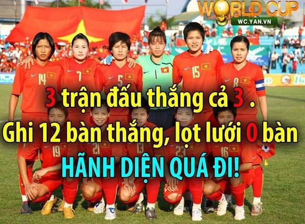Cộng đồng mạng mê tít ảnh chế U23 Việt Nam muối mặt nhìn đàn chị đá bóng Cộng đồng mạng mê tít ảnh chế U23 Việt Nam muối mặt nhìn đàn chị đá bóng