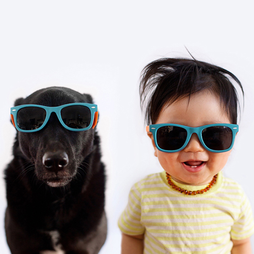 Bộ ảnh cực đáng yêu em bé và chú chó cưng