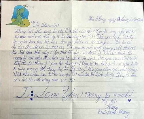 Những bức thư tình của trẻ tiểu học xôn xao dân mạng