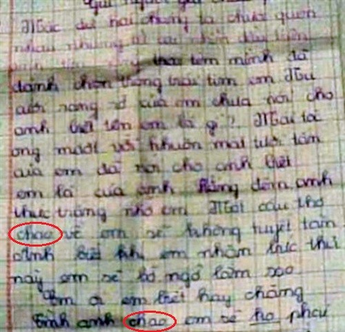 Những bức thư tình của trẻ tiểu học xôn xao dân mạng