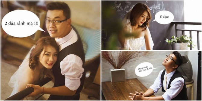 Ảnh cưới siêu hài hước của hot girl nhóm BB&BG