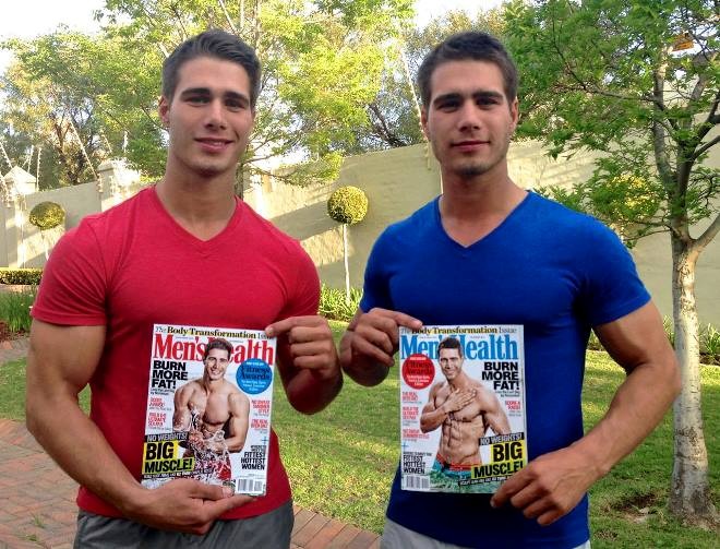 Anh em sinh đôi đẹp ngất ngây với thân hình 6 múi 