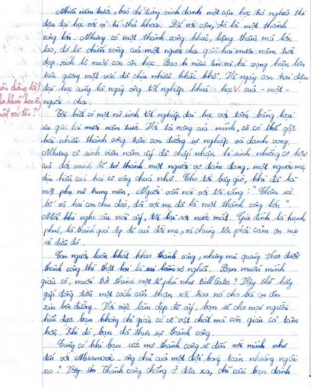 Bài văn 9 điểm cộng của học sinh lớp 10 gây xôn xao